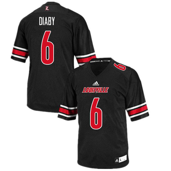 Men #6 YaYa Diaby Louisville Cardinals College Football Jerseys Sale-Black - Click Image to Close